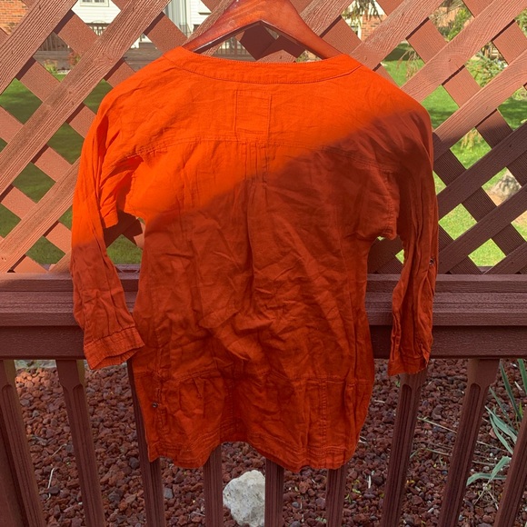 Long orange button up - Picture 6 of 6